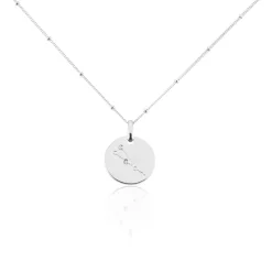Collier Astr Argent Oxydes De Zirconium