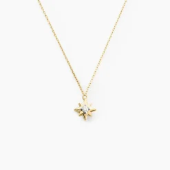 Collier Astralia Or Jaune Oxyde De Zirconium