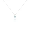 Collier Audea Or Blanc Topaze Et Oxyde De Zirconium
