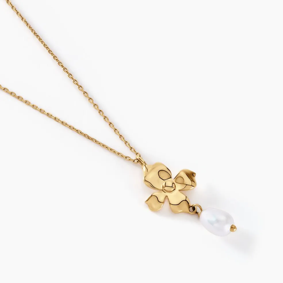 Collier Audley Or Jaune Perle De Culture