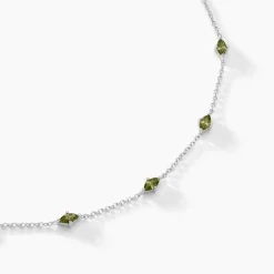 Collier Borya Argent Blanc Oxyde De Zirconium