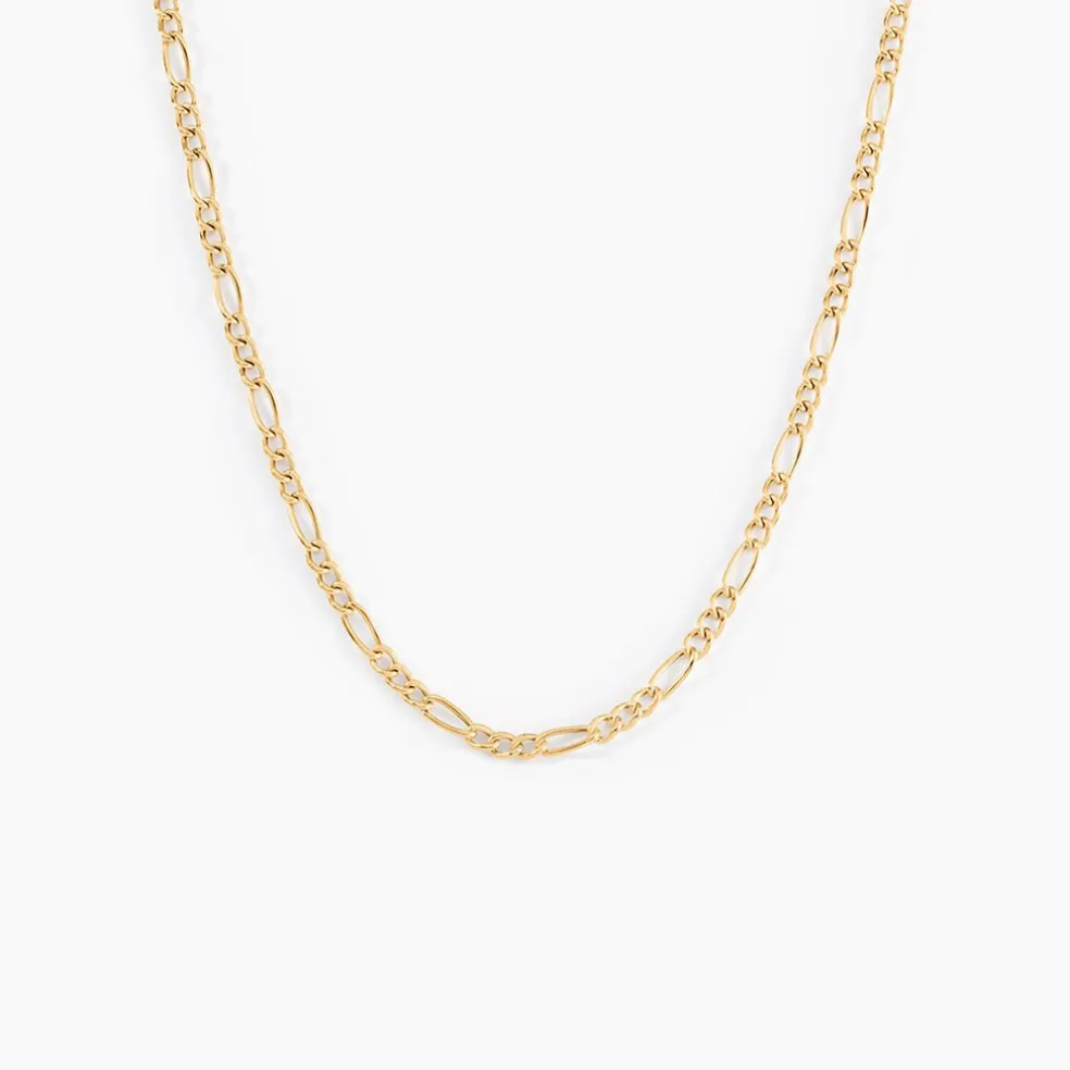 Collier Cameo Maille Alternée 1/3 Or Jaune