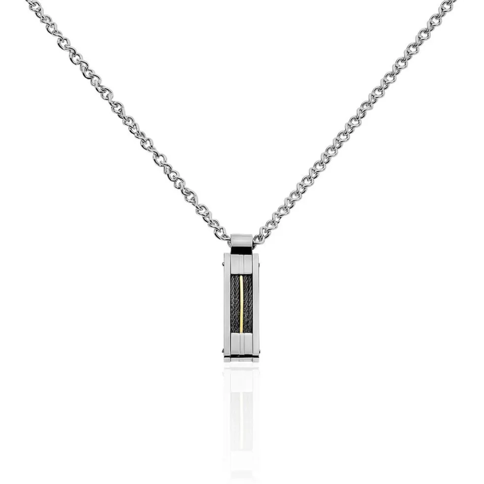 Collier Charlie-rose Acier Blanc