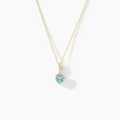 Collier Clothilde Or Jaune Topaze Oxyde De Zirconium