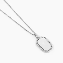 Collier Declaration Argent Blanc Oxyde De Zirconium