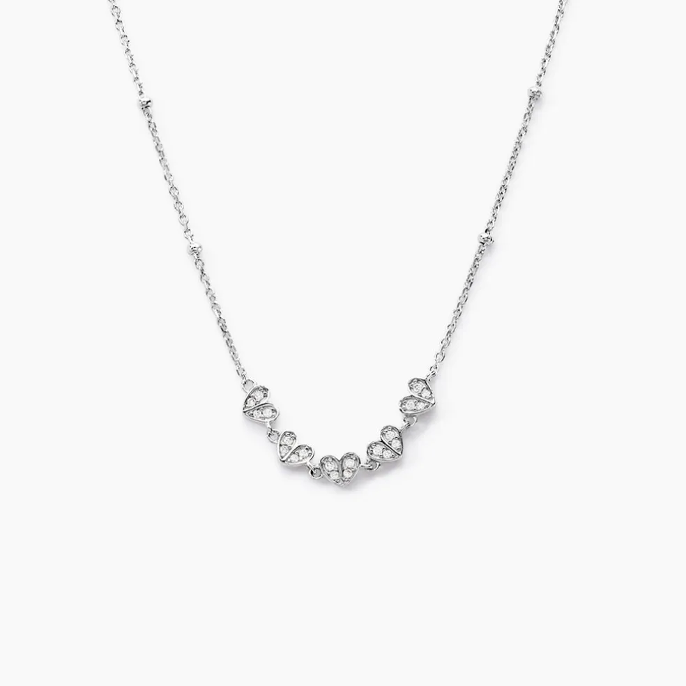 Collier Declaration Argent Blanc Oxyde De Zirconium