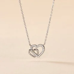 Collier Donatiane Argent Blanc Oxyde De Zirconium