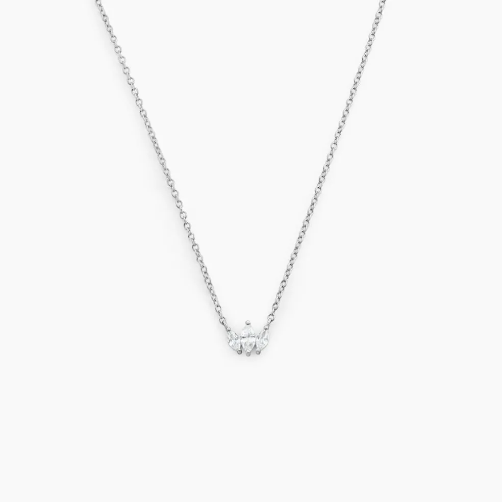 Collier Duchesse Argent Blanc Oxyde De Zirconium