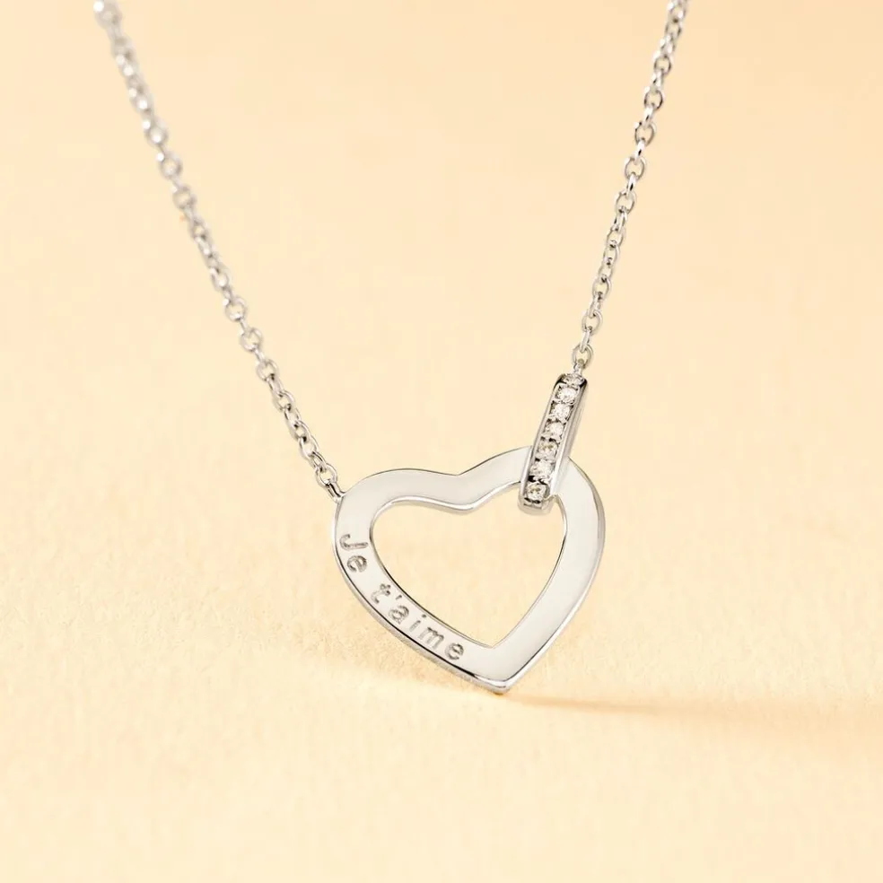 Collier Elanda Argent Blanc Oxyde De Zirconium