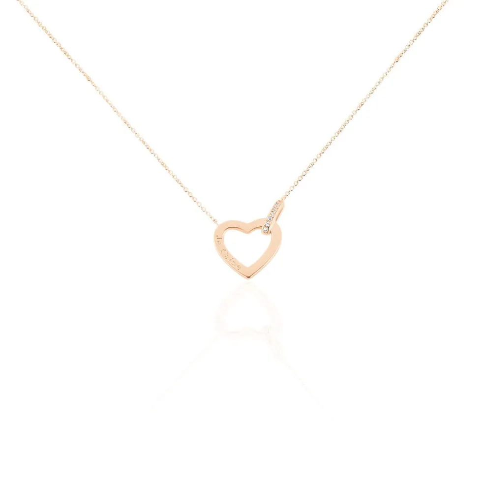 Collier Elanda Argent Rose Oxyde De Zirconium