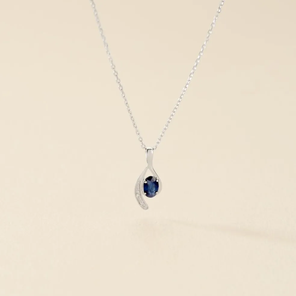 Collier Emotion Or Blanc Saphir Diamant