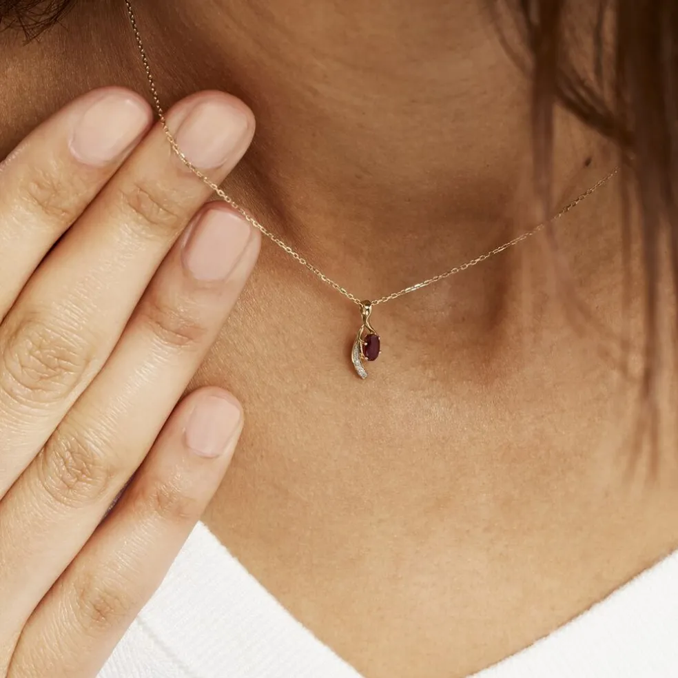 Collier Emotion Or Jaune Rubis Diamant