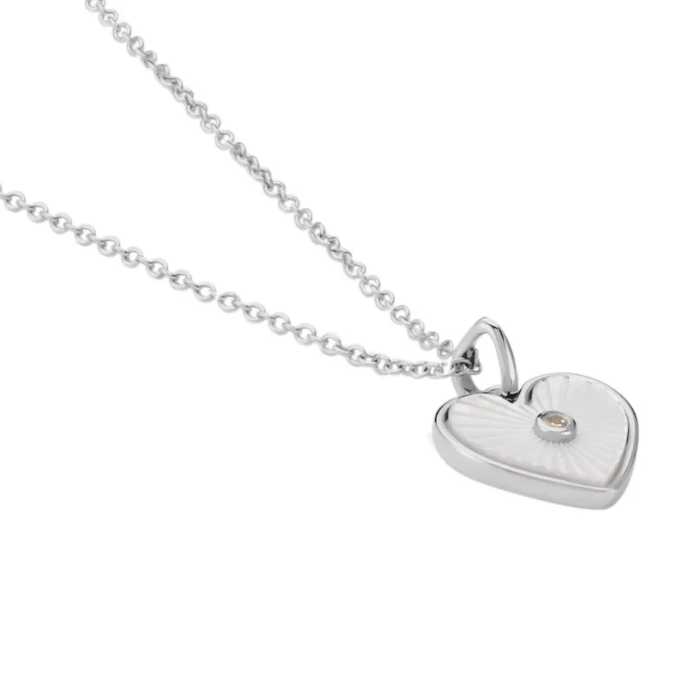 Collier Erina Argent Blanc Nacre Oxyde De Zirconium