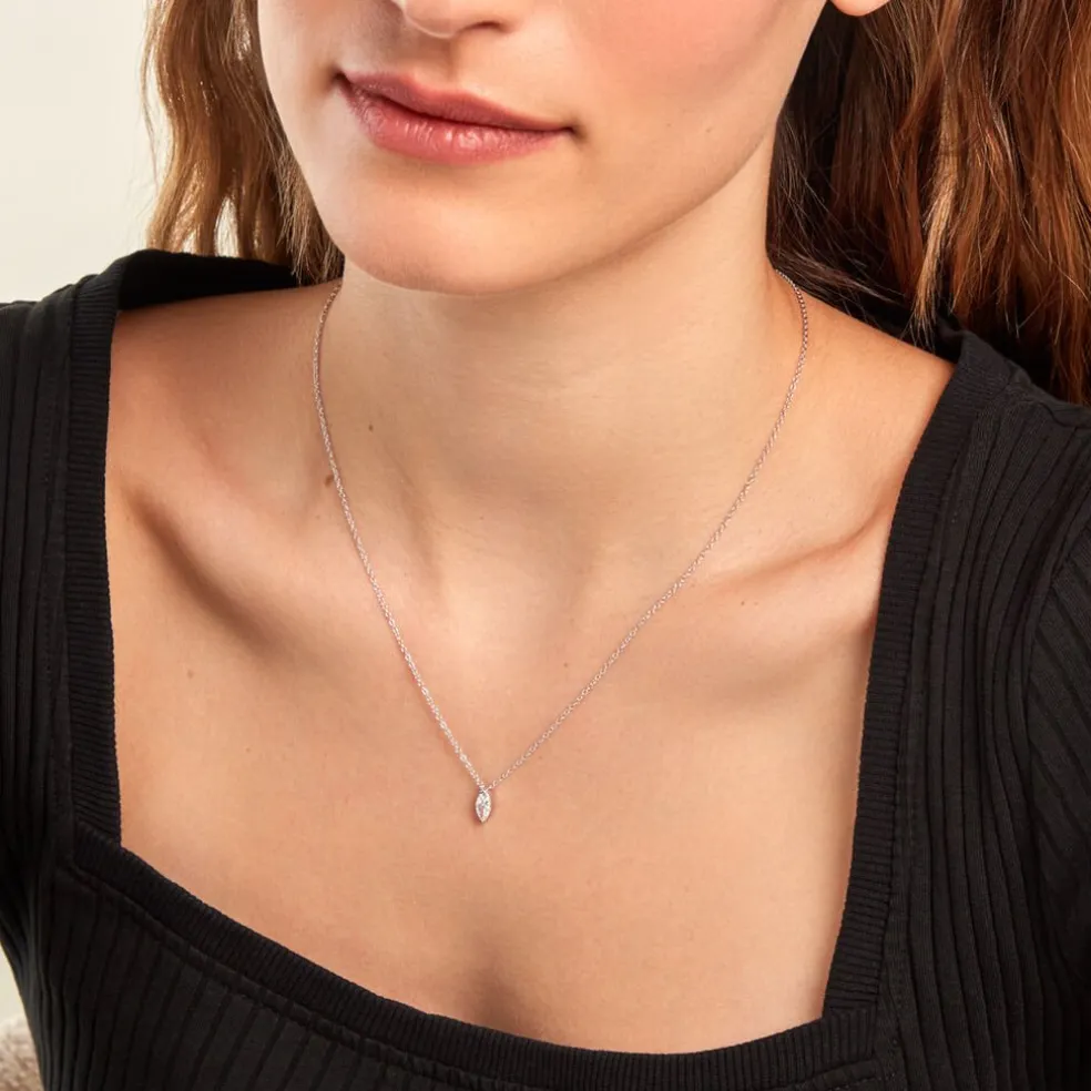 Collier Giulette Argent Blanc Oxyde De Zirconium