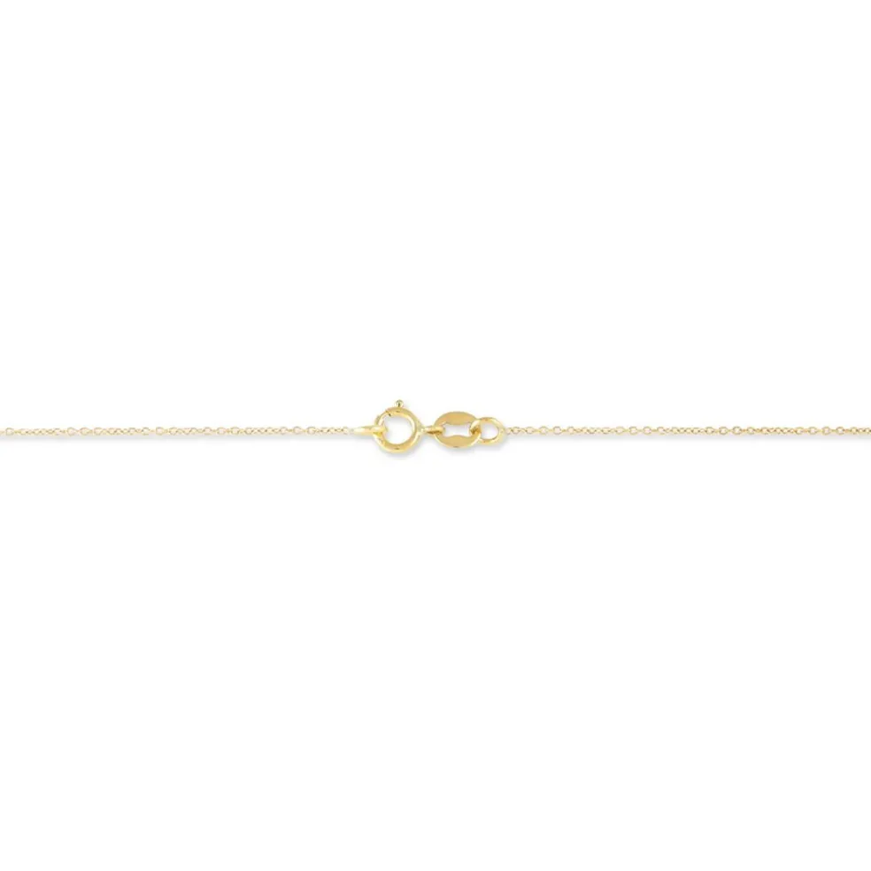 Collier Goutte Or Jaune Saphir