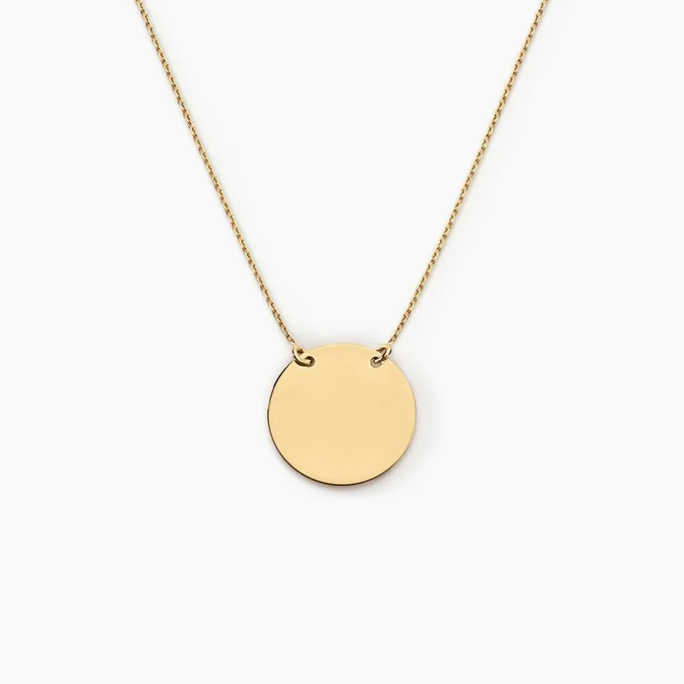 Collier Helenia Pastille Gravable Or Jaune