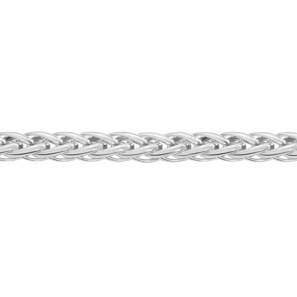 Collier Jany Maille Palmier Or Blanc