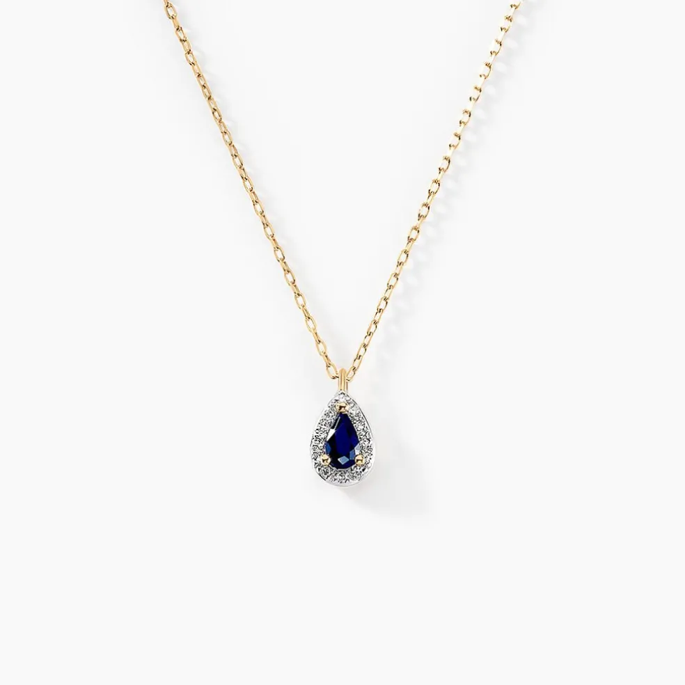 Collier Juliettina Or Jaune Saphir Diamant
