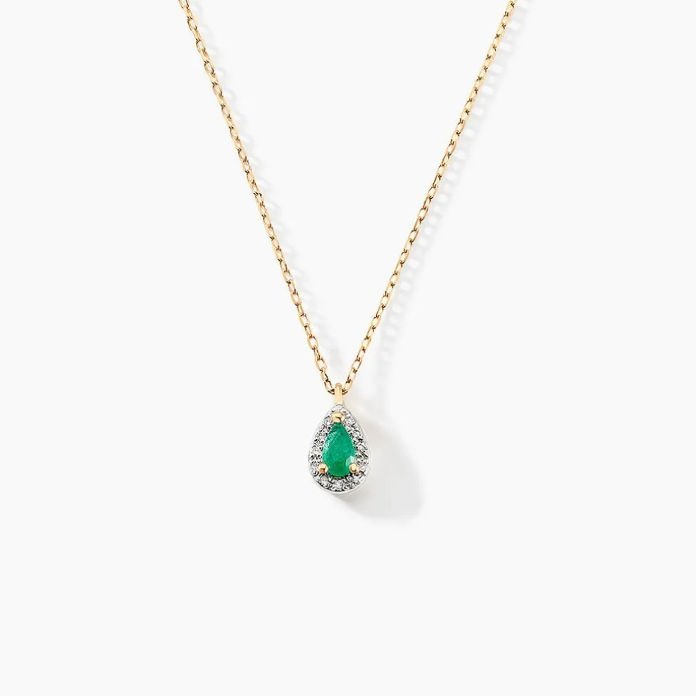 Collier Juliettina Or Jaune Emeraude Diamant