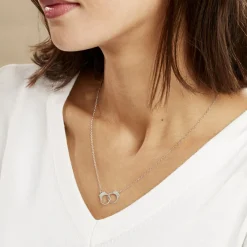 Collier Kim Argent Blanc