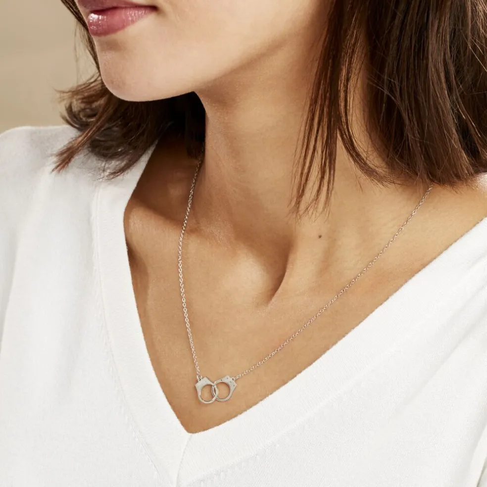 Collier Kim Argent Blanc