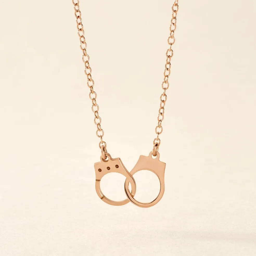 Collier Kim Argent Rose