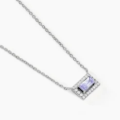 Collier Laurine Argent Blanc Oxyde De Zirconium
