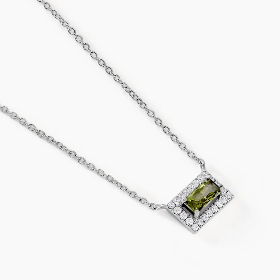 Collier Laurine Argent Blanc Oxyde De Zirconium