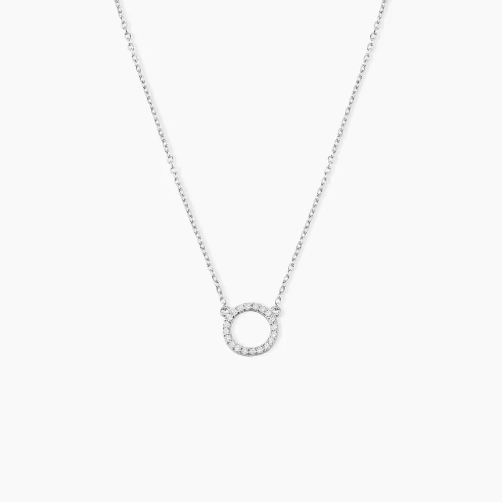 Collier Lim Or Blanc Oxyde De Zirconium
