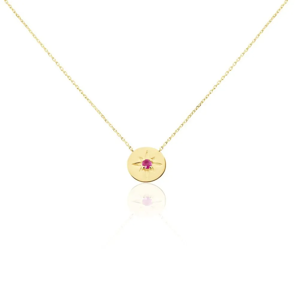 Collier Melchior Or Jaune Rubis