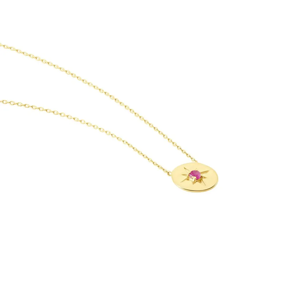 Collier Melchior Or Jaune Rubis