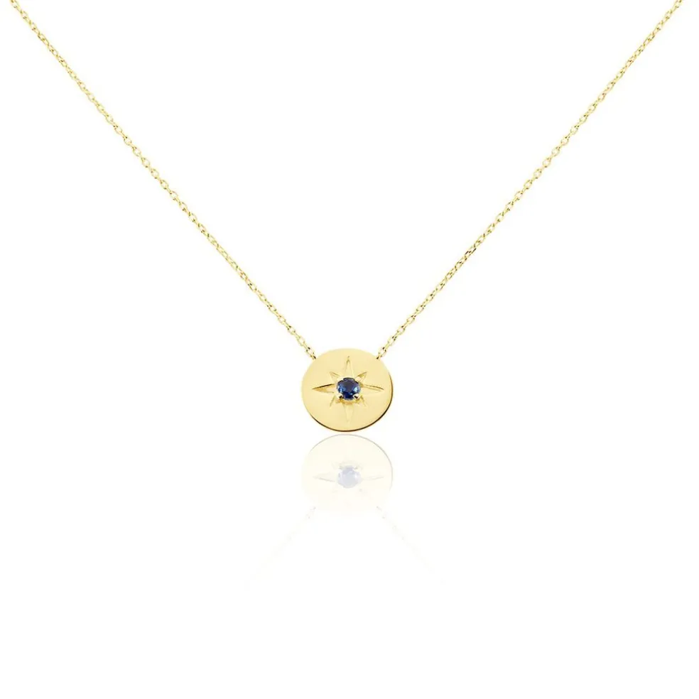Collier Melchior Or Jaune Saphir