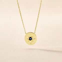 Collier Melchior Or Jaune Saphir