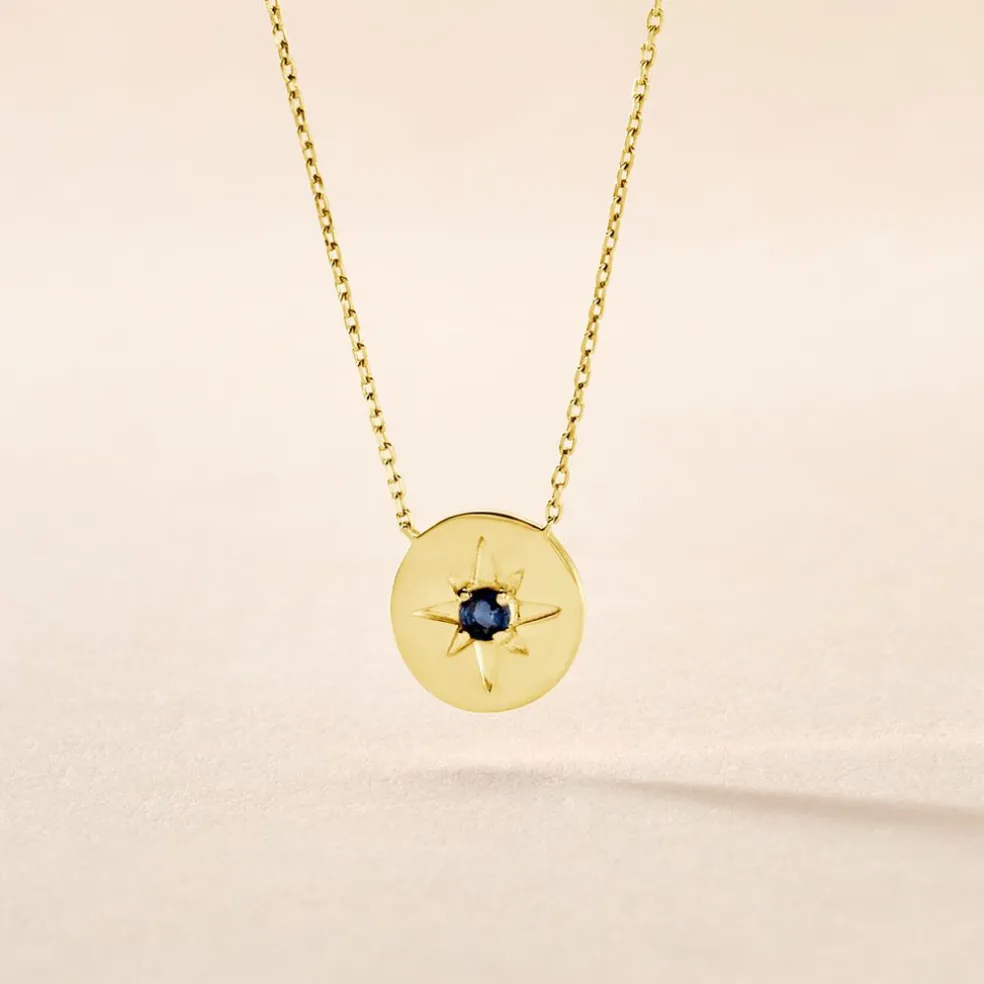 Collier Melchior Or Jaune Saphir