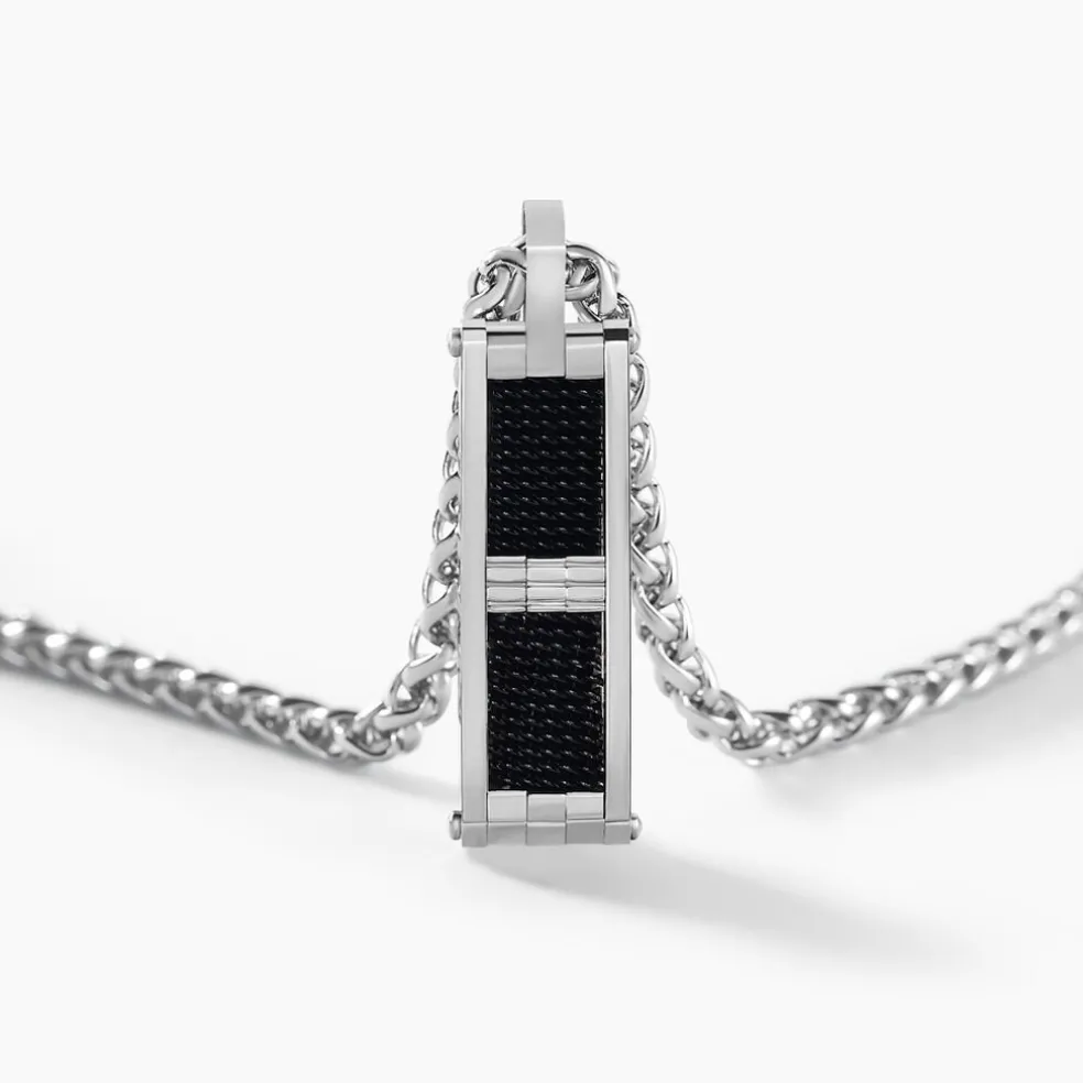 Collier Messy Acier Blanc