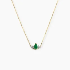 Collier Moss Or Jaune Emeraude Diamant