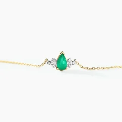 Collier Moss Or Jaune Emeraude Diamant
