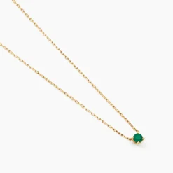 Collier Onora Or Jaune Emeraude