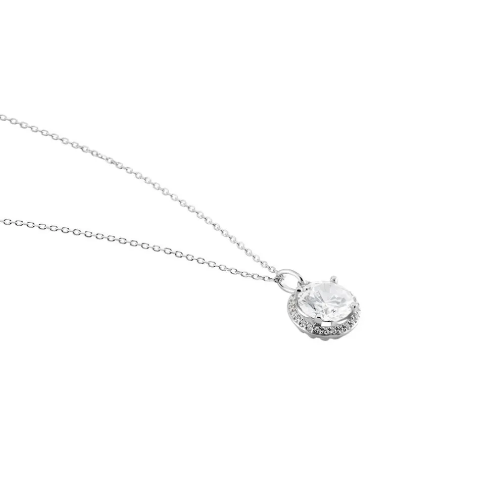 Collier Or Blanc Adil Oxyde De Zirconium