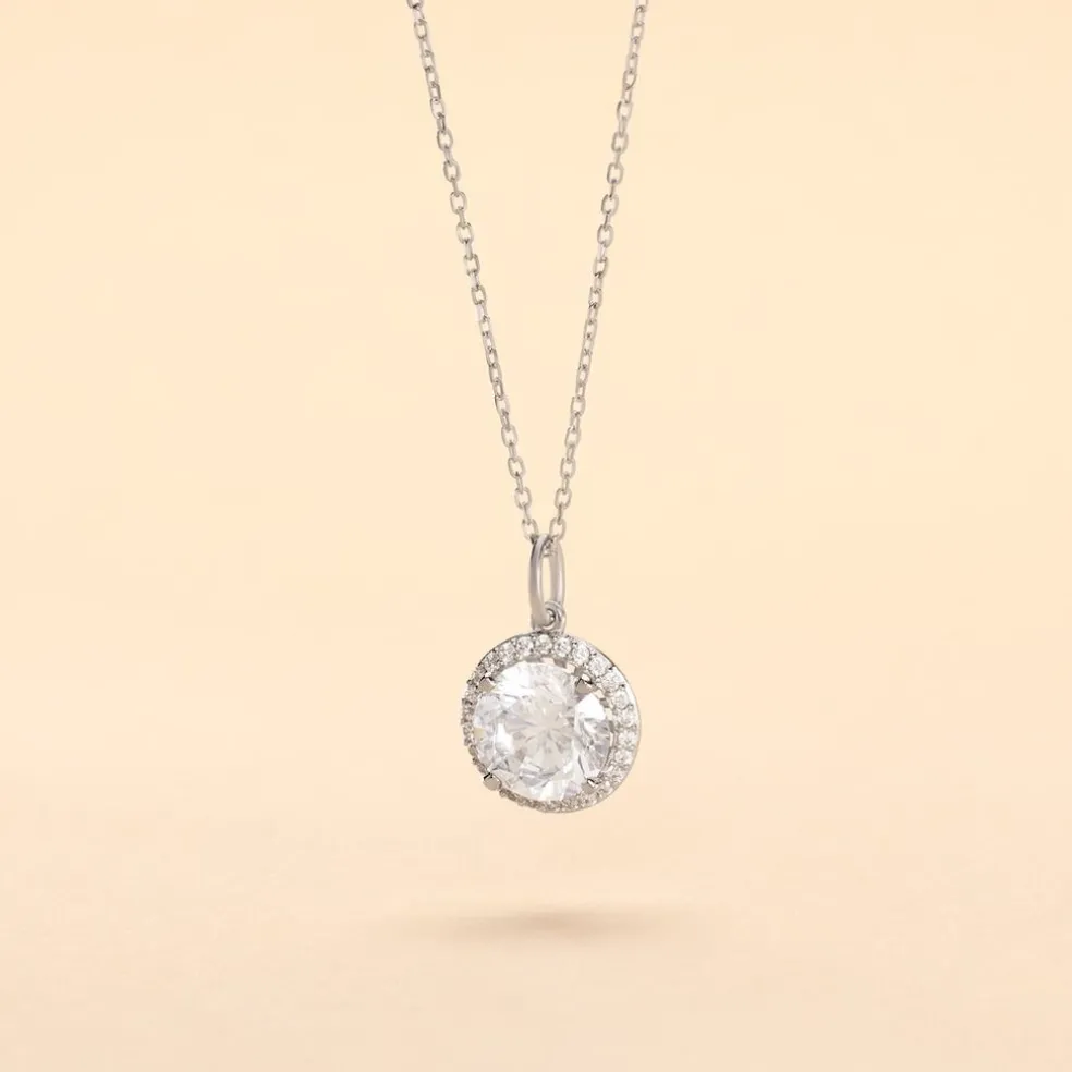 Collier Or Blanc Adil Oxyde De Zirconium