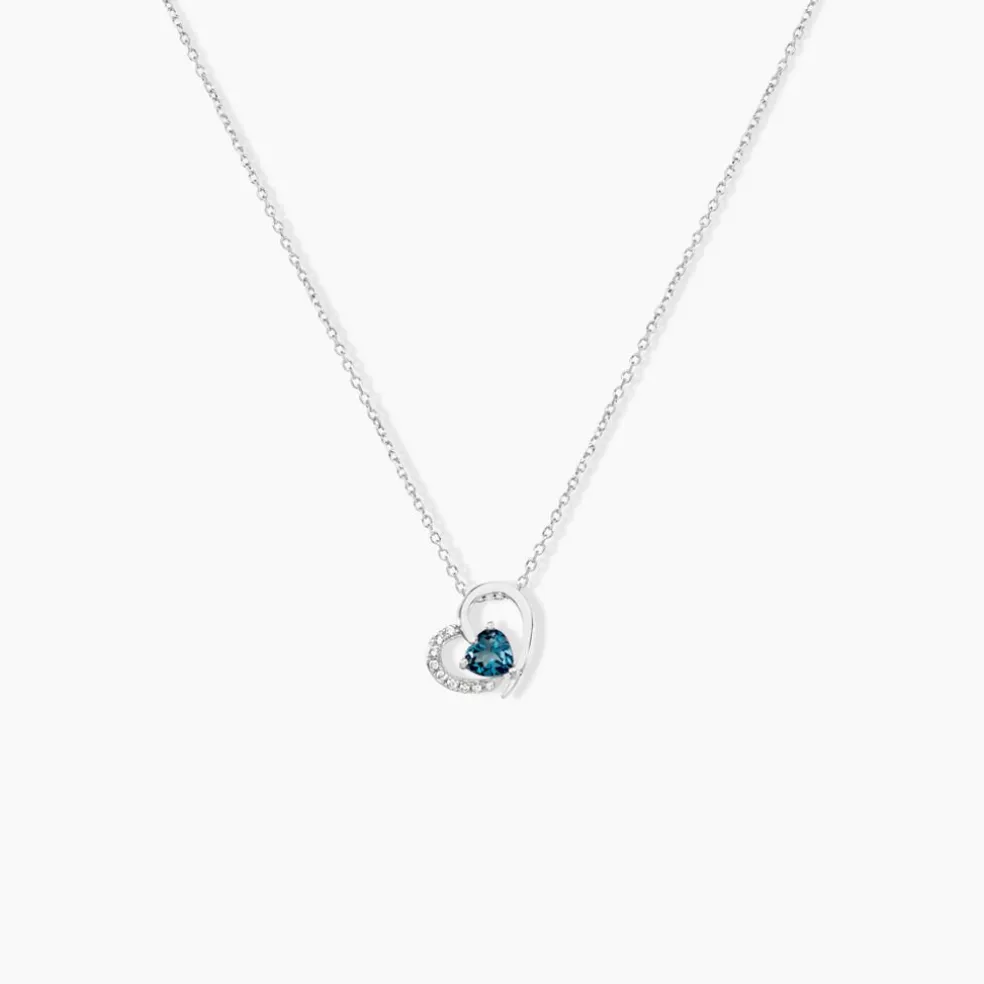 Collier Or Blanc Eliana Topaze Oxydes