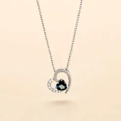 Collier Or Blanc Eliana Topaze Oxydes