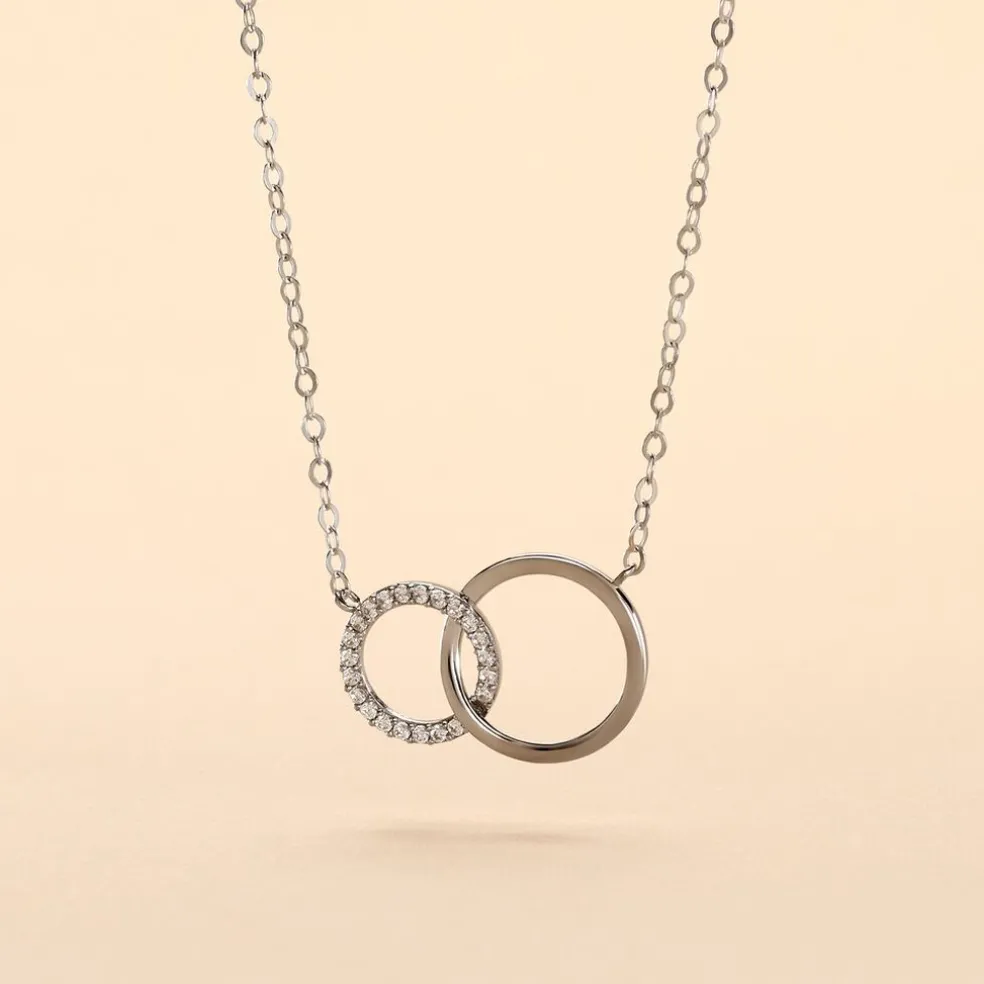 Collier Or Blanc Nesrine Oxydes