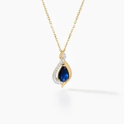 Collier Or Jaune Angelika Saphir