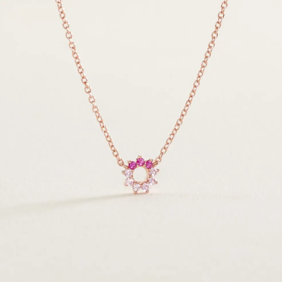 Collier Pavel Argent Rose Oxyde De Zirconium
