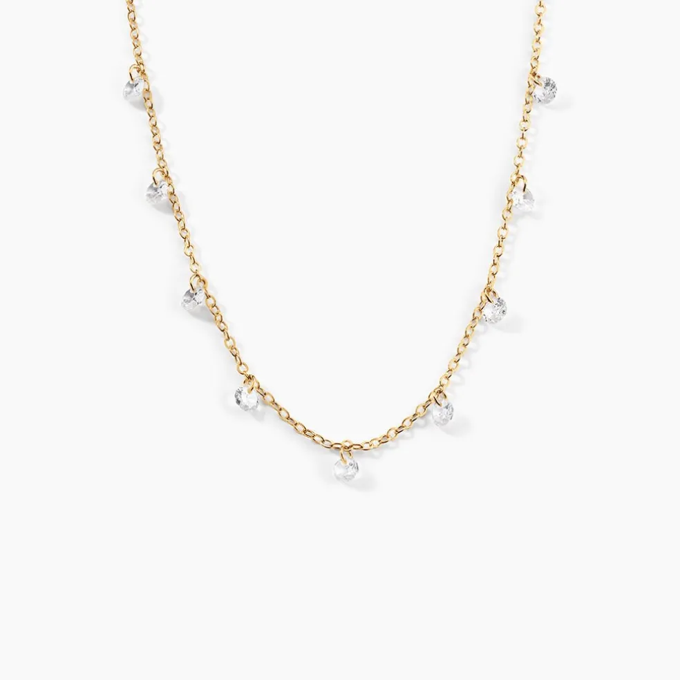 Collier Plaqué Or Oxydes De Zirconium