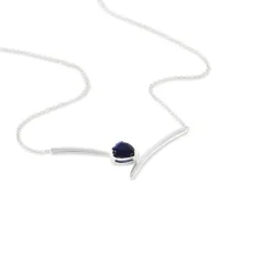 Collier Renaldine Or Blanc Saphir