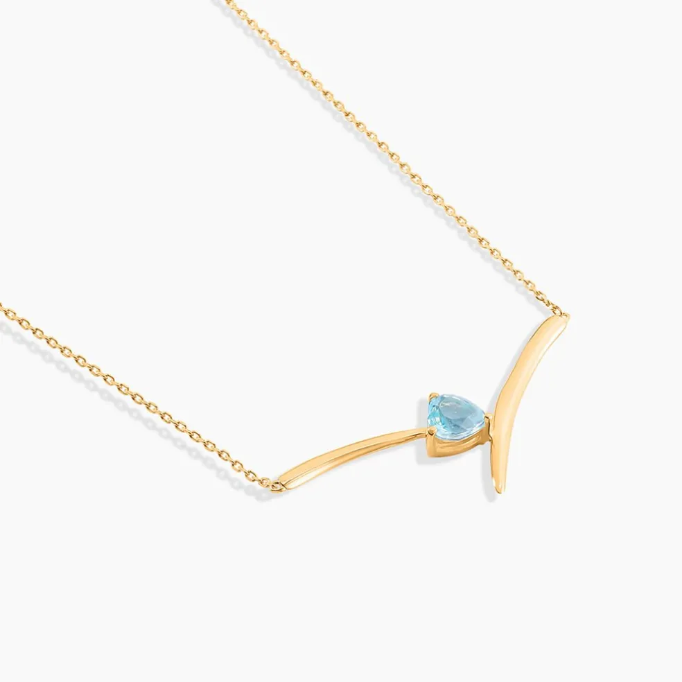 Collier Renaldine Or Jaune Topaze