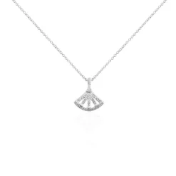 Collier Sarita Argent Blanc Oxyde De Zirconium