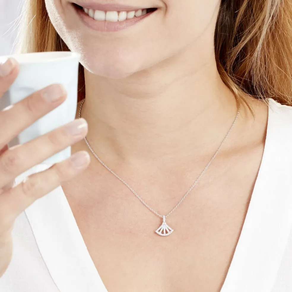Collier Sarita Argent Blanc Oxyde De Zirconium